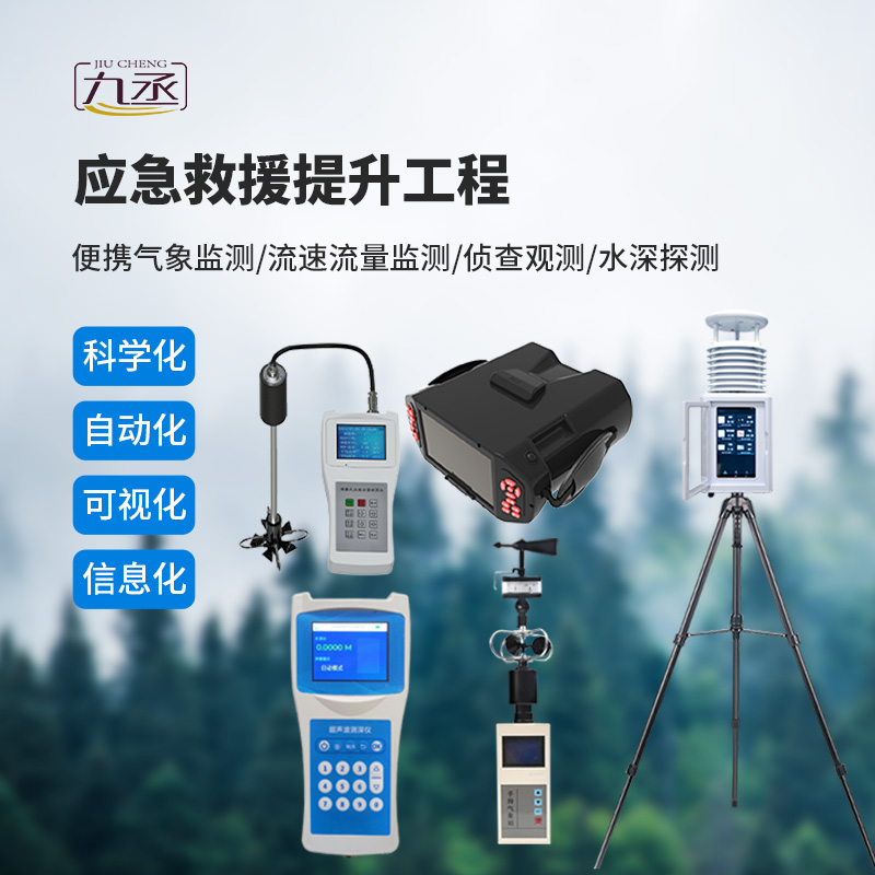 應(yīng)急救援提升設(shè)備包括便攜氣象站、流速儀、夜視儀等